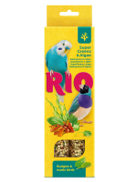 RIO Палочки для волнистых попугайчиков и экзотов Суперзелень и водоросли, 2х40 г в зоомагазине Лепшы Сябар