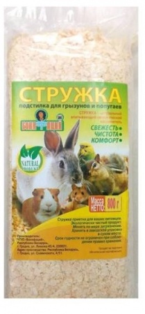 Опилки Бонифаций квадратные стружка, 800 гр. в зоомагазине Лепшы Сябар