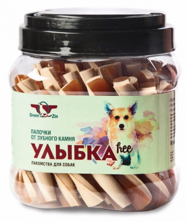GreenQZin "Улыбка Free" (от зубного камня), 1012 г в зоомагазине Лепшы Сябар