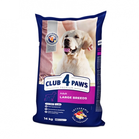 CLUB 4 PAWS PREMIUM "КРУПНЫЕ ПОРОДЫ" (курица) в зоомагазине Лепшы Сябар