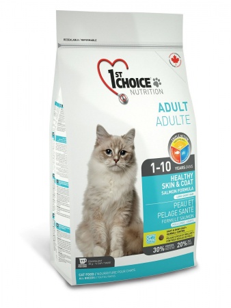 1st CHOICE cat Healthy Skin & Coat Adult (лосось) в зоомагазине Лепшы Сябар