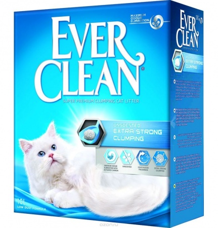 Ever Clean Extra Strong Clumping Unscented (комкующийся) в зоомагазине Лепшы Сябар