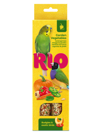 RIO Палочки для волнистых попугайчиков и экзотов с садовыми овощами, 2х40 г в зоомагазине Лепшы Сябар