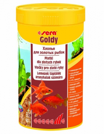 Sera Корм хлопья для золотых рыбок "Goldy", 100 мл., 22 гр. в зоомагазине Лепшы Сябар