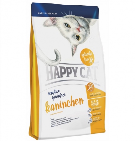 Happy Cat Sensitive Grainfree (кролик, говядина, картофель) в зоомагазине Лепшы Сябар